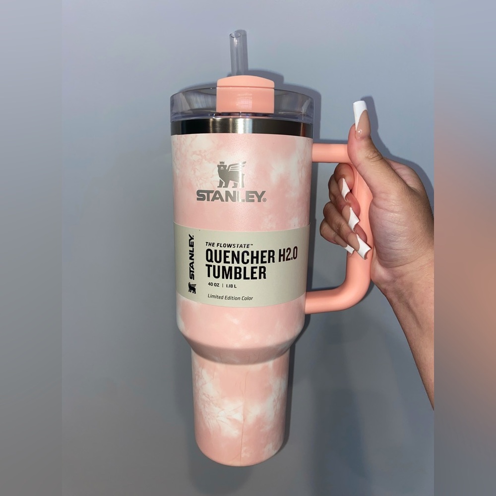 Stanley 40oz peach tie dye Stainless Steel Tumbler